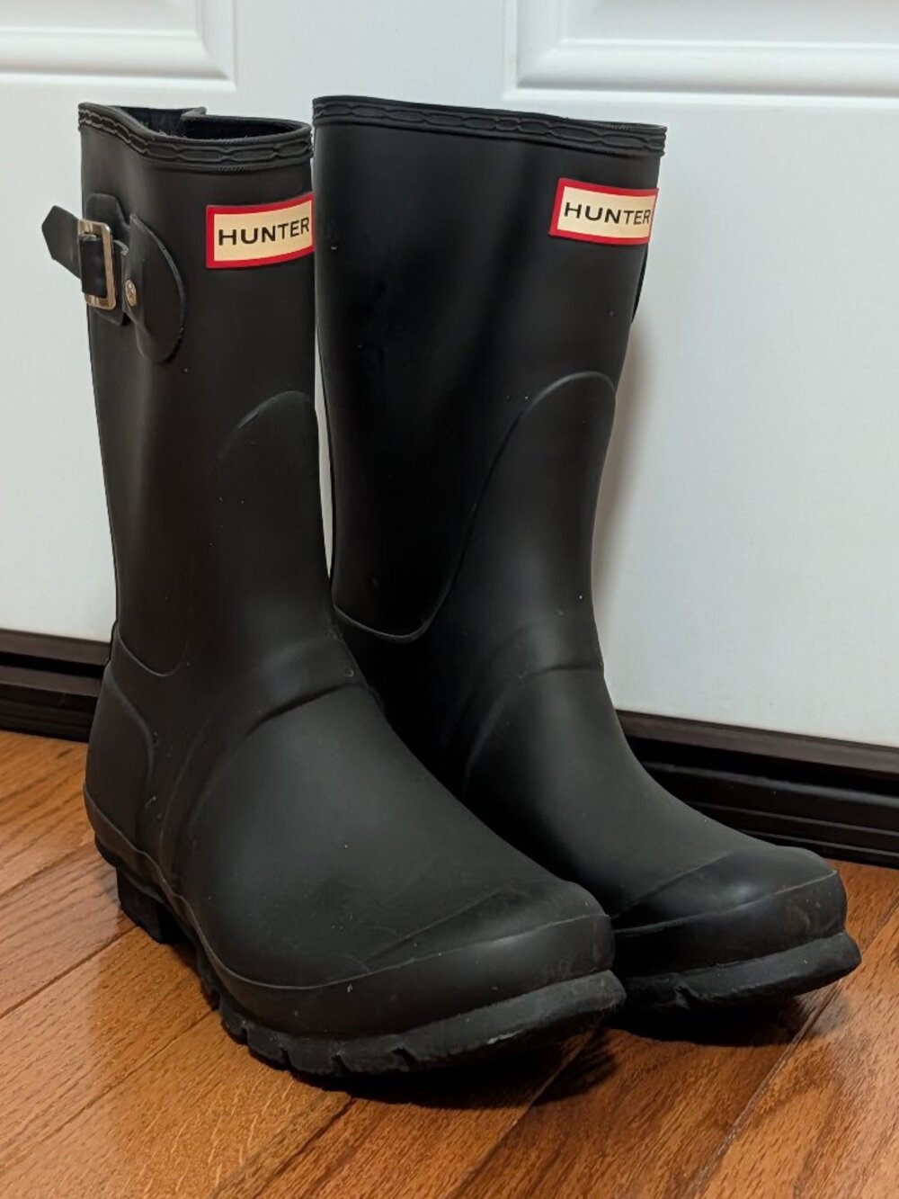 Hunter - Women's Original Short Rain Boots with Fleece Socks - Size 7